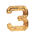 Gold Numeral 3 Award