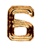 Gold Numeral 6 Award