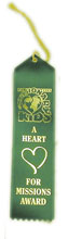GCMK—A Heart for Missions Award Ribbon