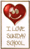 I Love Sunday School Lapel Pin 