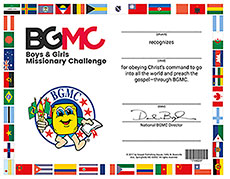 BGMC Children's Participation Certificates